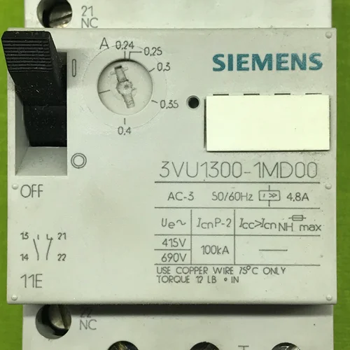 کلید حرارتی زیمنس آلمان مدل   - 1NO/1NC -0.24 - 0.40/ 3VU1300-1MCOO