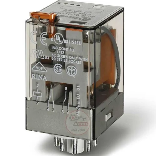 رله های فیندر ایتالیا با بوبین220 ولتAC یازده پایه ۱۰آمپری سه کنتاک مشخصات فنی 60.13.08.220.0040 (Finder )