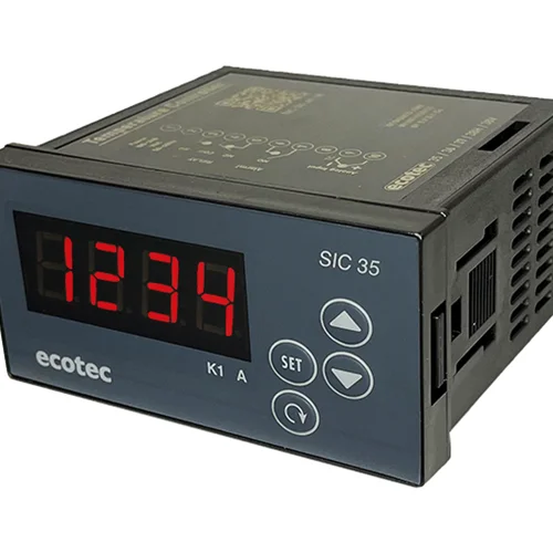 کنترلرحرارتی اکوتک ecotec با نمایشگر یک ردیفه مولتی رنج مدل افقی ecotec SIC35 -H 48*96 با وردی ترموکوپلPT100 J&K