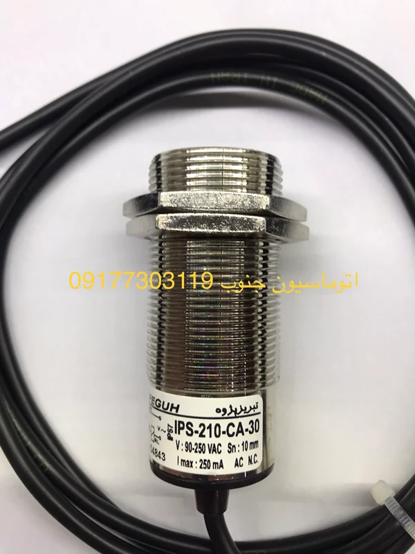 سنسورهای القایی تبریز پژوه حساس به فلز در قطرهای30 میلیمتر IPS 210- CA-30  بدنه برنجی